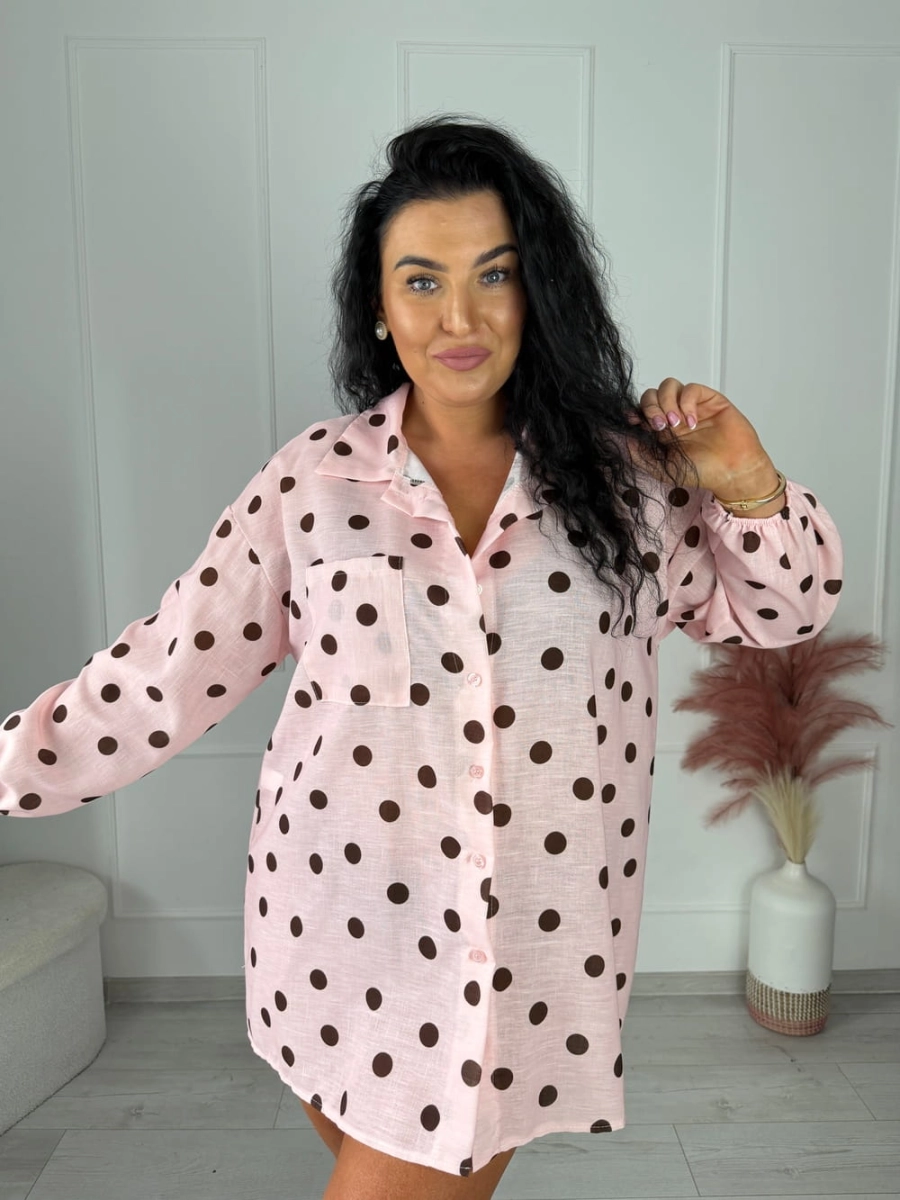 koszula w grochy plus size